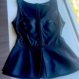 Zara faux leather peplum top